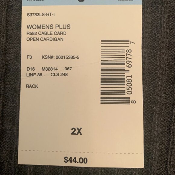 Laura Scott Woman Open Cardigan Sweater (NWT) SZ 2X - Picture 7 of 11